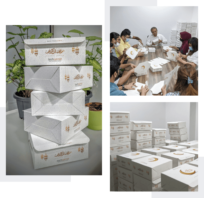 Ramadan Iftar box distribution for the laborers